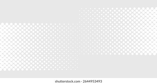 Dot white gray wave light technology texture background vecto