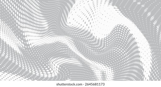 Dot white gray wave light technology texture background. Abstract big data digital concept.
modern vector