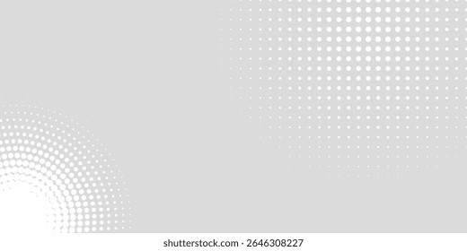 Fundo de textura da tecnologia da luz da onda cinza branca do ponto. Resumo conceito digital de big data moderno pontilhado