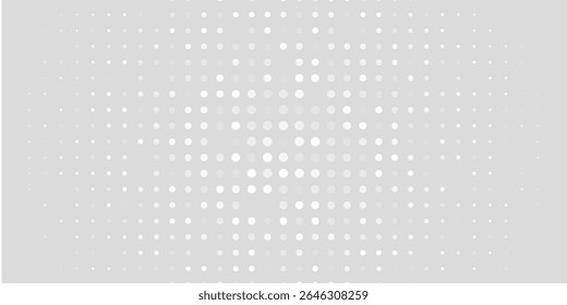 Fundo de textura da tecnologia da luz da onda cinza branca do ponto. Resumo conceito digital de big data moderno pontilhado
