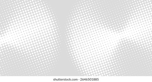 Fundo de textura da tecnologia da luz da onda cinza branca do ponto. Resumo conceito digital de big data moderno pontilhado