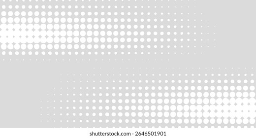 Fundo de textura da tecnologia da luz da onda cinza branca do ponto. Resumo conceito digital de big data moderno pontilhado
