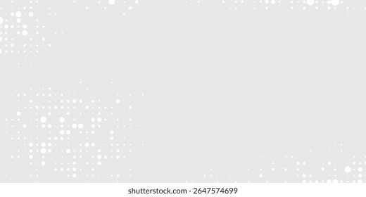 Fundo de textura da tecnologia da luz da onda cinza branca do ponto. Resumo conceito digital de big data.