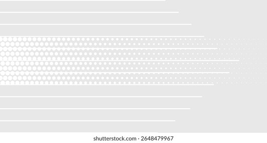 Dot white gray wave light technology texture background. Abstract big data digital concept.
