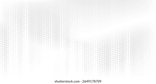 Dot white gray wave light technology texture background. Grunge line