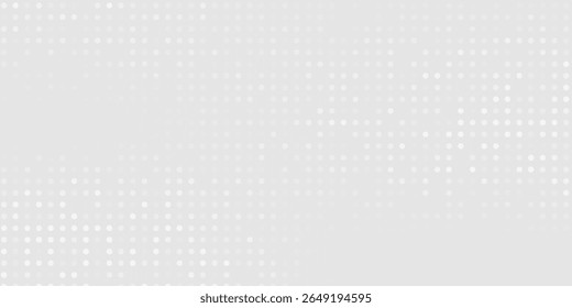 Dot white gray wave light technology texture background. Abstract big data digital concept.	