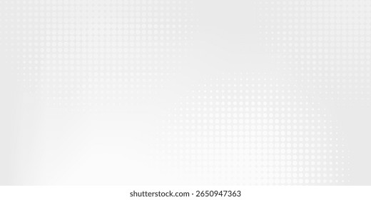 Dot white gray wave light technology texture background. halftone modern. eps 10