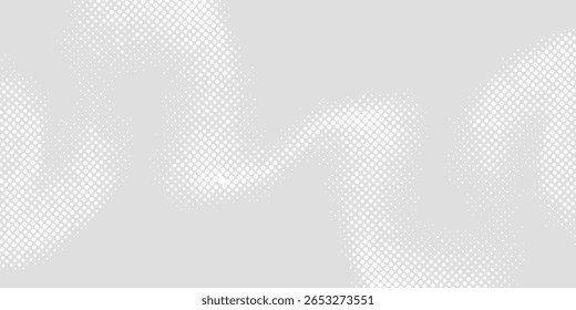 Dot white gray wave light technology texture background. Abstract big data digital concept