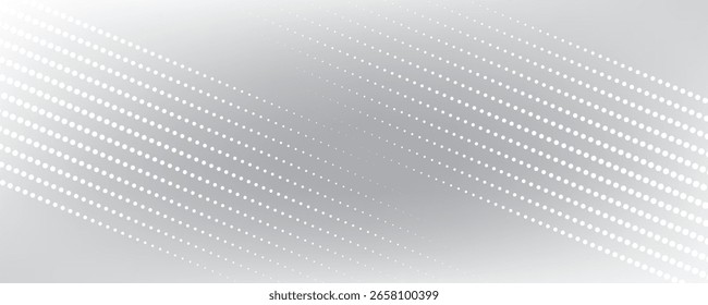 Dot white gray wave light technology texture background vector