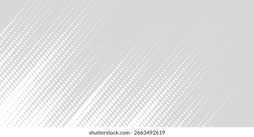 Fundo de textura da tecnologia da luz da onda cinza branca do ponto. Resumo conceito digital de big data.