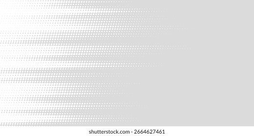 Fondo de textura de tecnología de luz de onda gris blanco. Abstractas concepto digital de big data moderno punteado. Ilustración de Vector