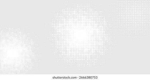 Dot white gray wave light technology texture background. Abstract big data digital concept.	
