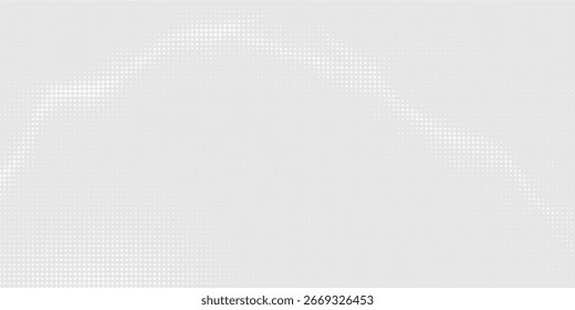 Dot white gray wave light technology texture background. Abstract big data digital concept.	