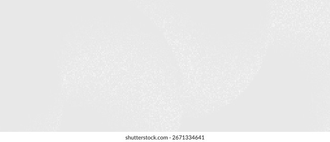Punkt weiße graue Welle Licht Technologie Textur Hintergrund. Abstraktes digitales Big Data Konzept.