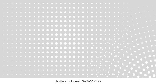 Dot white gray wave light technology texture background. halftone modern background dotted