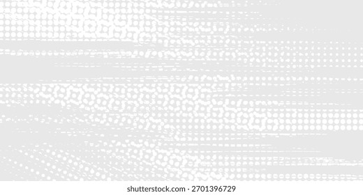 Dot white gray wave light technology texture background. Abstract big data digital concept.	