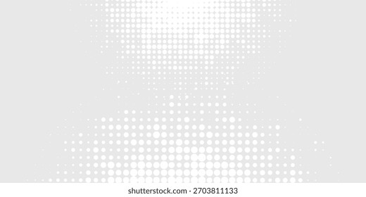 Dot white gray wave light technology texture background. Abstract big data digital concept. abstract white background.