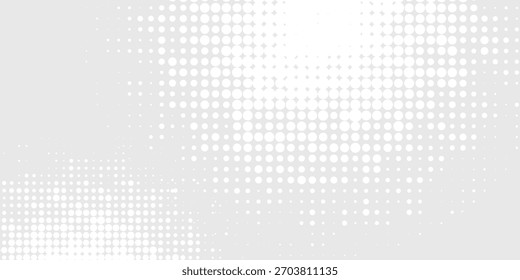 Dot white gray wave light technology texture background. Abstract big data digital concept. abstract white background.
