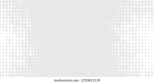 Punkt weiße graue Welle Licht Technologie Textur Hintergrund. Abstraktes digitales Big Data Konzept. abstrakter weißer Hintergrund.