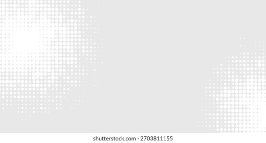 Fundo de textura da tecnologia da luz da onda cinza branca do ponto. Resumo conceito digital de big data. fundo branco abstrato.