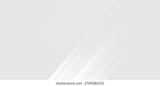 Dot white gray wave light technology texture background. Abstract big data digital  halftone