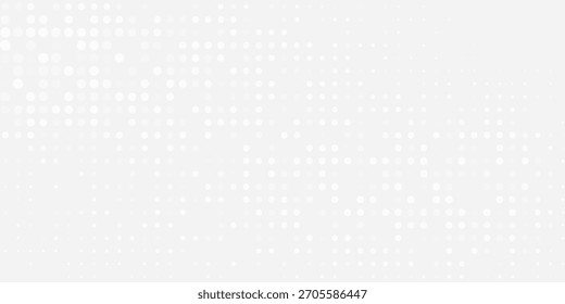 Fundo de textura da tecnologia da luz da onda cinza branca do ponto. Resumo conceito digital big data moderno cinza