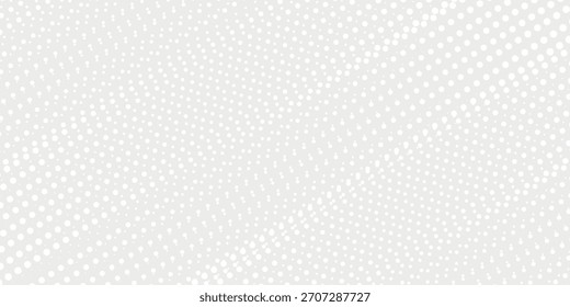 Fundo de textura da tecnologia da luz da onda cinza branca do ponto. Resumo conceito digital de big data.