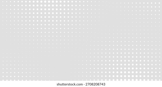 Fundo de textura da tecnologia da luz da onda cinza branca do ponto. Resumo conceito digital de big data.
