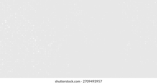 Punkt weiße graue Welle Licht Technologie Textur Hintergrund. Abstraktes digitales Big Data Konzept. Vektorgrafik.