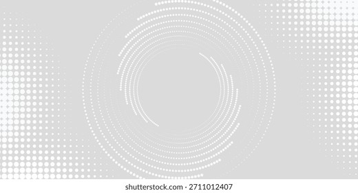 Fundo de textura da tecnologia da luz da onda cinza branca do ponto. Resumo conceito digital de big data moderno pontilhado. Ilustração vetorial