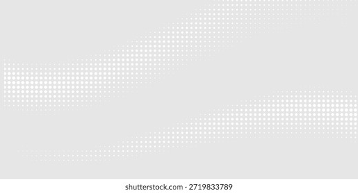 Punkt weiße graue Welle Licht Technologie Textur Hintergrund. Abstraktes digitales Big Data Konzept.	