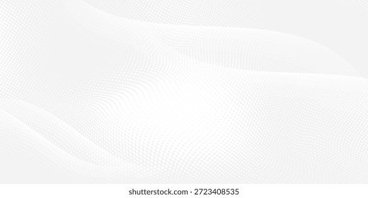 Fondo de textura de tecnología de luz de onda gris blanco. Concepto digital Abstractas de big data. Renderización 3D.