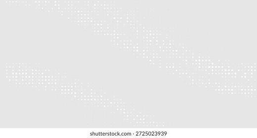 Dot white gray wave light technology texture background. Abstract big data digital concept.	