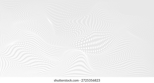 Fondo de textura de tecnología de luz de onda gris blanco. Concepto digital Abstractas de big data. Renderización 3D.