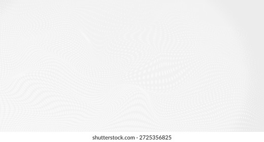 Dot white gray wave light technology texture background. Abstract big data digital concept. 3d rendering.