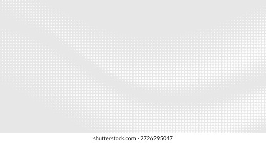 Dot white gray wave light technology texture background. Abstract big data digital concept.	