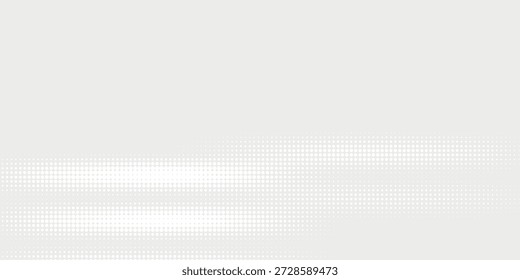 Fundo de textura da tecnologia da luz da onda cinza branca do ponto. Resumo conceito digital de big data.