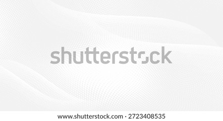 Dot white gray wave light technology texture background. Abstract big data digital concept. 3d rendering.