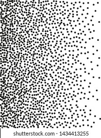 Dot work sphere. Pointillism style. Vintage engraved ball. Chaotic halftone circle vector logo symbol. Abstract dotted globe illustration on white background. Vector splatter of calligraphy ink
