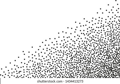 Dot work sphere. Pointillism style. Vintage engraved ball. Chaotic halftone circle vector logo symbol. Abstract dotted globe illustration on white background. Vector splatter of calligraphy ink
