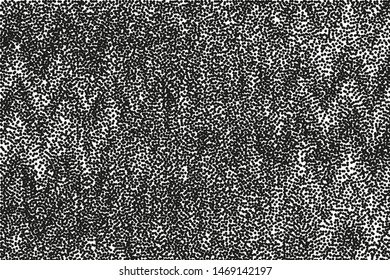 Dot work sphere. Pointillism style. Vintage engraved ball. Chaotic halftone circle vector logo symbol. Abstract dotted globe illustration on white background. Vector splatter of calligraphy ink

