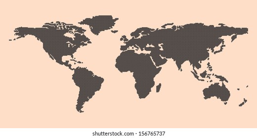 dot world map , vector illustration