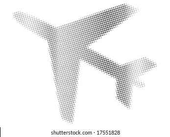 doted airplane illustration