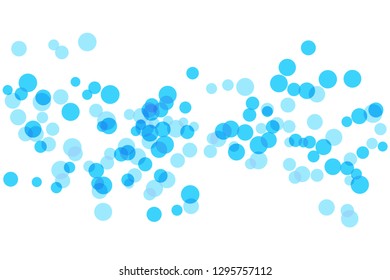 Doted confetti on white background