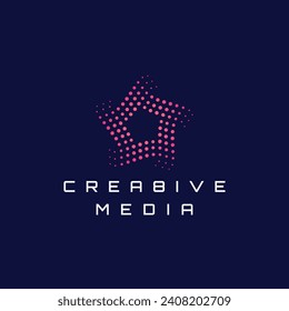 Doted decorative, colorful star Abstract geometric shapes. Brutal contemporary figure star arrow spirl	