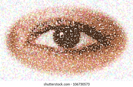Ilustración del vector de ojos dentados