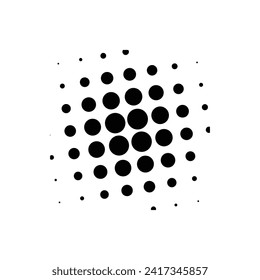 Doted halftone circles, Circle halftone element, Pop art style, halftone dot pattern, Comic background. Pattern with circles, halftone dotted backdrop. sun burst dots