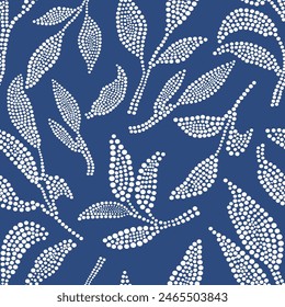 DOTED LEAF PATTERN TEXTILE DESIGN