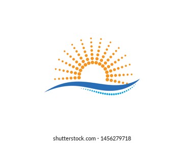 Doted Sun logo, Wave logo 
