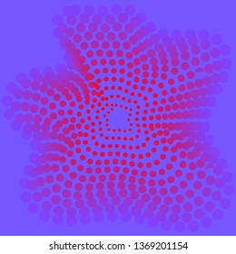 Dots abstract background, purple and crimson bright color. Abstract texture design, bright poster, banner. Flat Vector illustration
